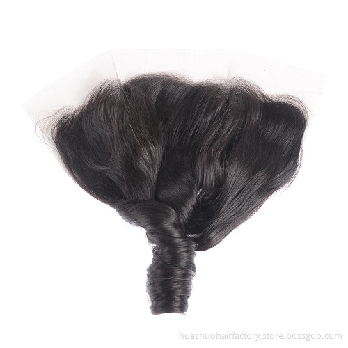 Huashuo 50% OFF Human Hair Lace Natural Frontal Piece, Indian Wavy Frontal, Ear To Ear 13 x 4  13*6 Thin Skin Lace Frontals